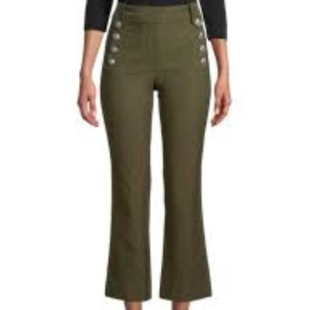 Derek Lam 10 Crosby Robertson High Waisted Crop Flare Pants Size 8
